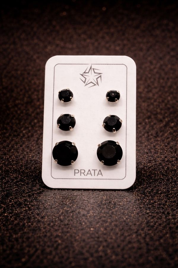 Trio de Brinco Preto